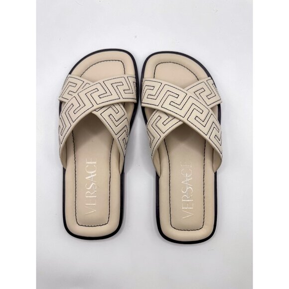 Versace Off White Motif Sandals Size 41 - Picture 9 of 16